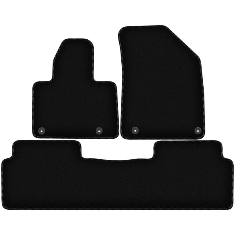 foto del prodotto tappetini basic in velluto nero per citroen c5 iii x7 liftback, berlina, station wagon, tourer 2008 2017 