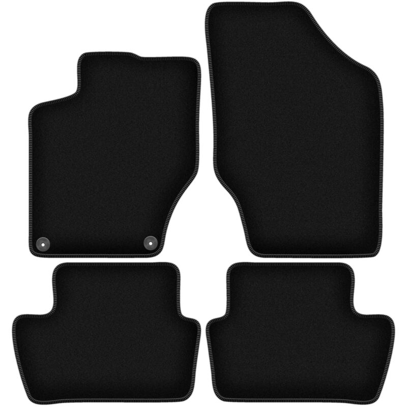 foto del prodotto tappetini basic in velluto nero per ds. 4 hatchback crossback 2015 2018 
