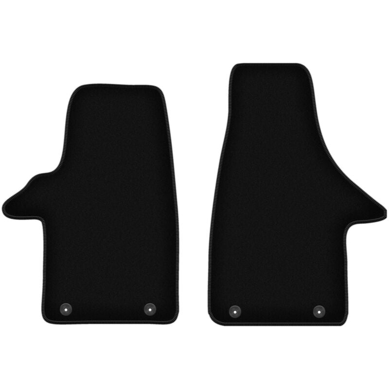 foto del prodotto tappetini basic in velluto nero per furgone per consegne volkswagen transporter t5 2003 2015 