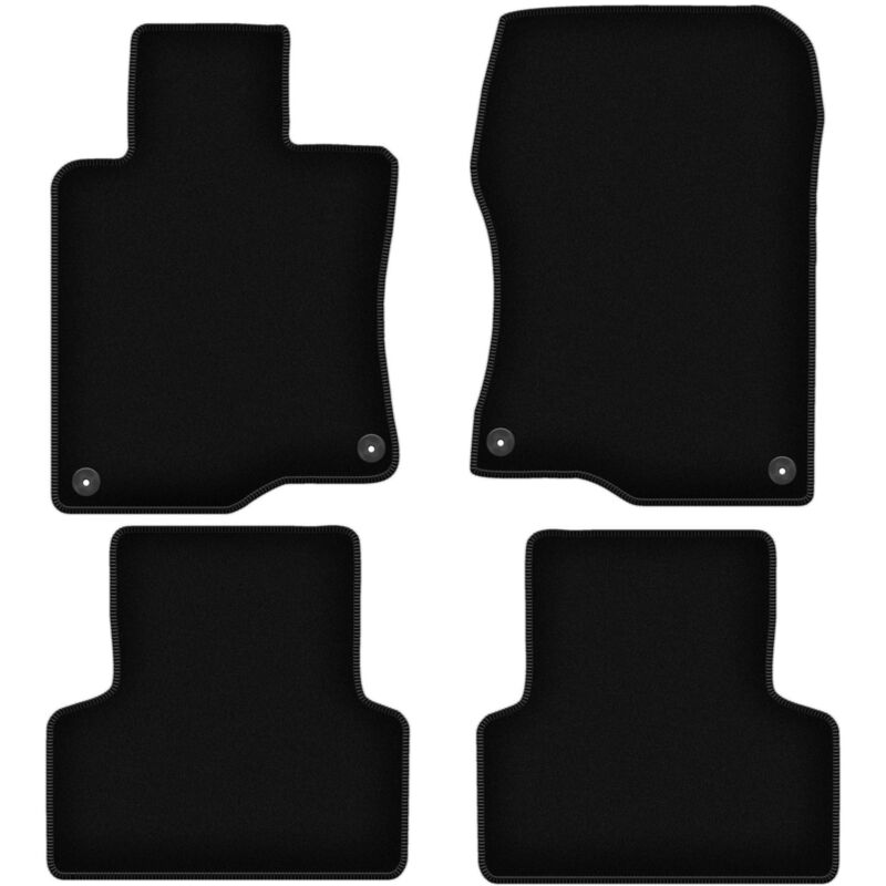 foto del prodotto tappetini basic in velluto nero per honda accord viii berlina, station wagon, tourer 2008 2015 