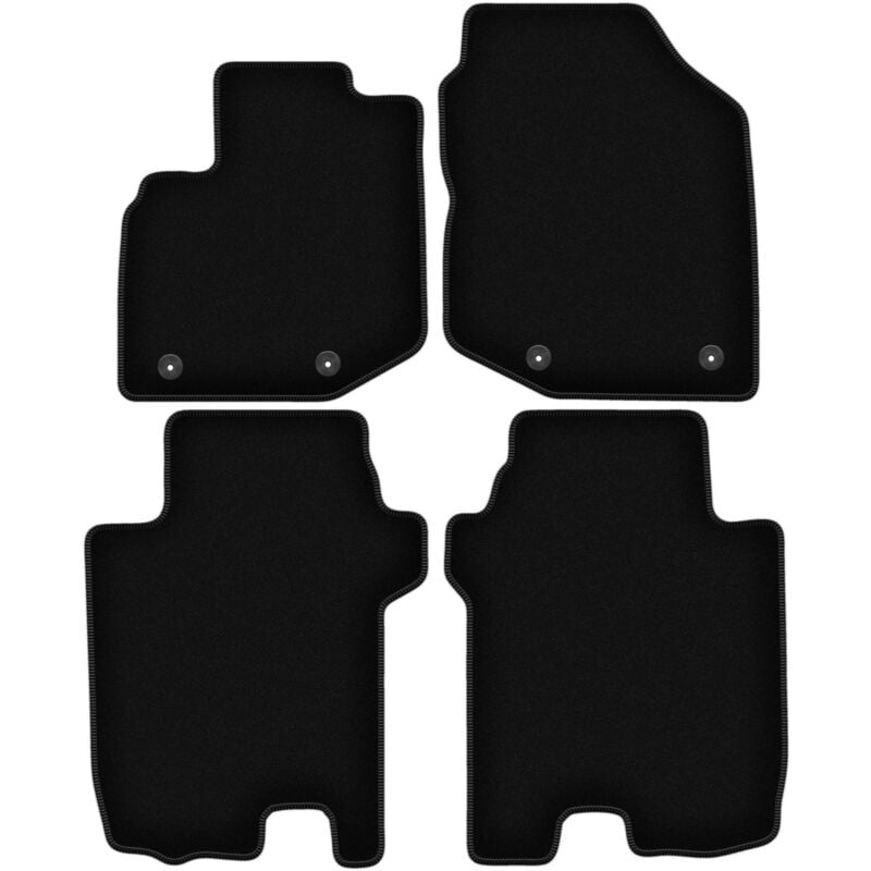 foto del prodotto tappetini basic in velluto nero per honda jazz iii hatchback 2011 2014 