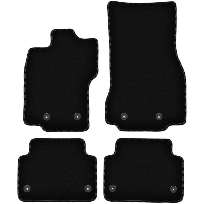 foto del prodotto tappetini basic in velluto nero per jaguar xf i 4wd x250 berlina, station wagon 2007 2015 