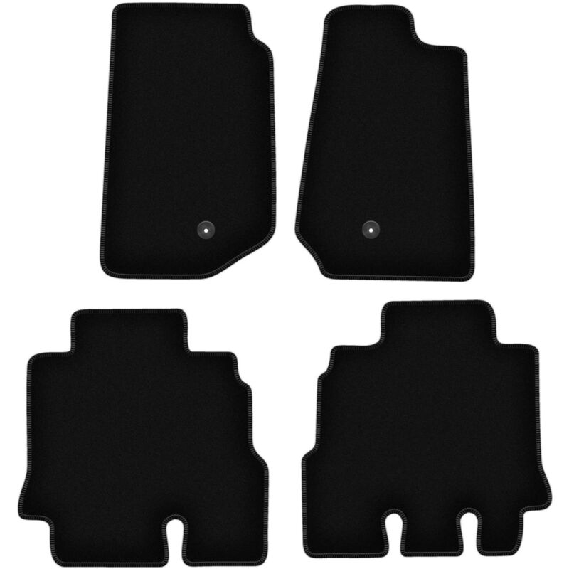 foto del prodotto tappetini basic in velluto nero per jeep wrangler iii jk off road 2006 2017 