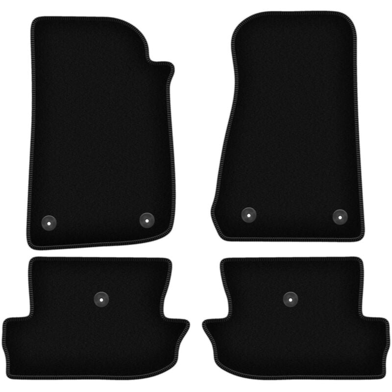 foto del prodotto tappetini basic in velluto nero per jeep wrangler iv off road 2017 