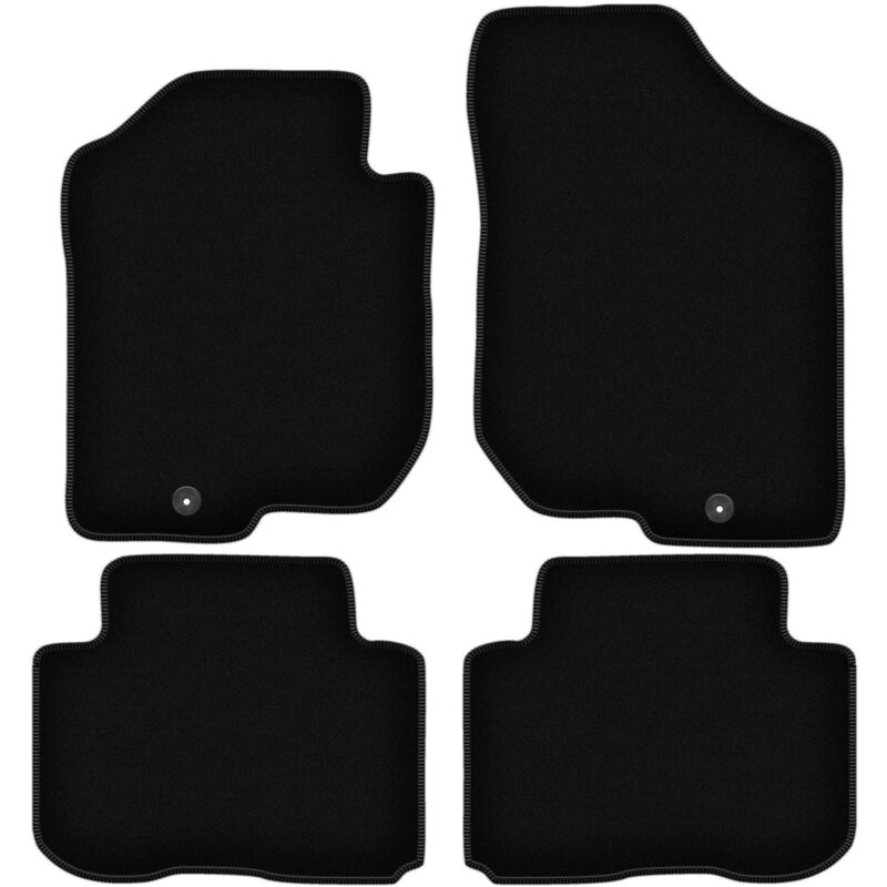foto del prodotto tappetini basic in velluto nero per kia carens iii minivan 2006 2010 