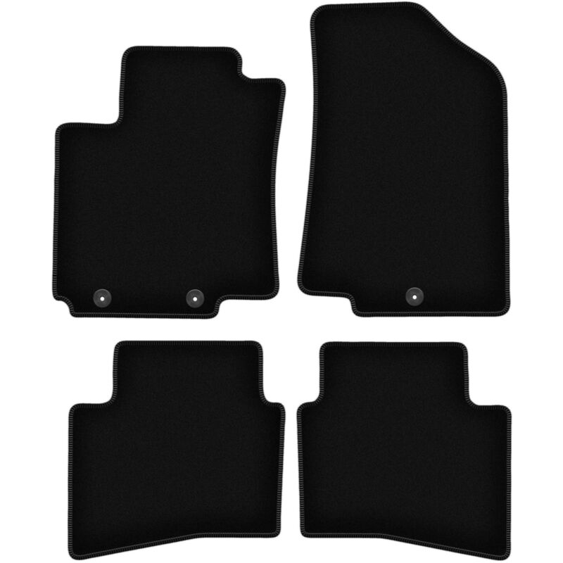 foto del prodotto tappetini basic in velluto nero per kia rio iii ub hatchback 2011 2017 