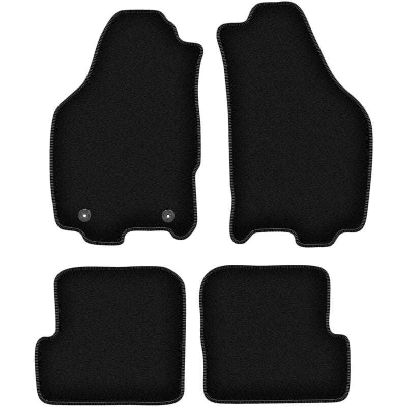 foto del prodotto tappetini basic in velluto nero per lancia ypsilon ii hatchback 2003 2011 