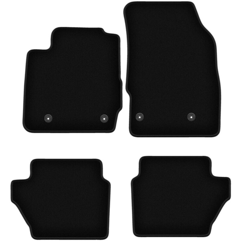 foto del prodotto tappetini basic in velluto nero per mazda 2 ii hatchback 2007 2015 