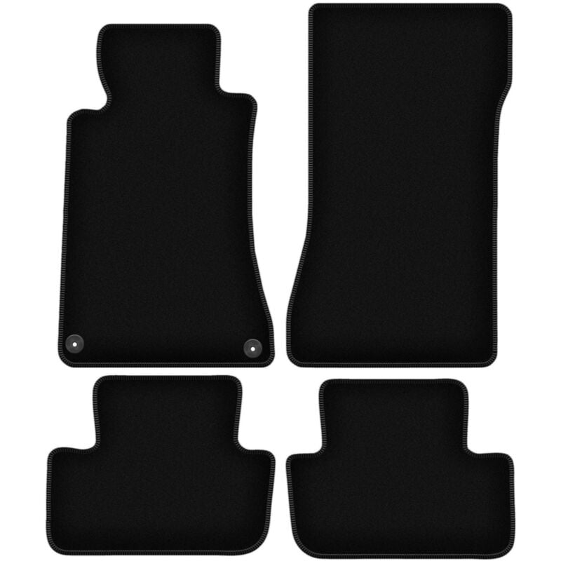 foto del prodotto tappetini basic in velluto nero per mercedes clk w209 coup 1997 2009 