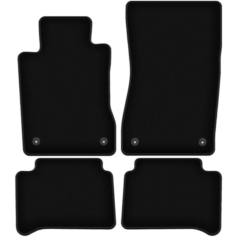 foto del prodotto tappetini basic in velluto nero per mercedes e w211 berlina, station wagon 2002 2009 