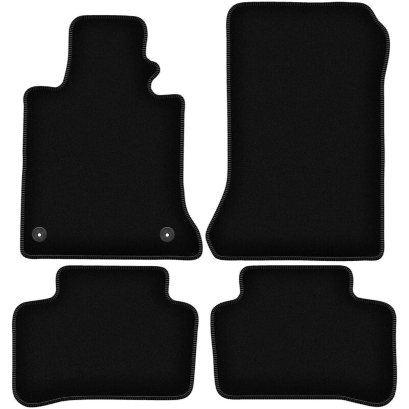 foto del prodotto tappetini basic in velluto nero per mercedes glk x204 suv 2008 2015 