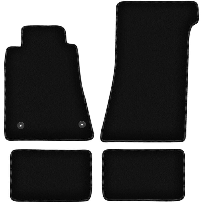 foto del prodotto tappetini basic in velluto nero per mercedes sl r107 senza catalizzatore coup 1971 1989 