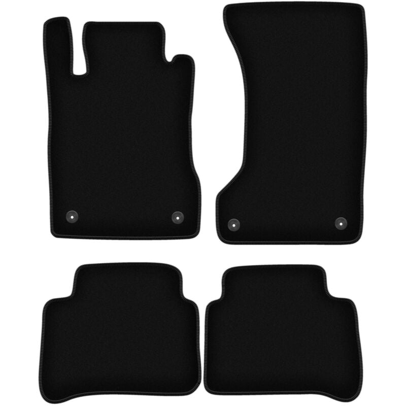 foto del prodotto tappetini basic in velluto nero per mercedes w211 4matic berlina, station wagon 2003 2009 