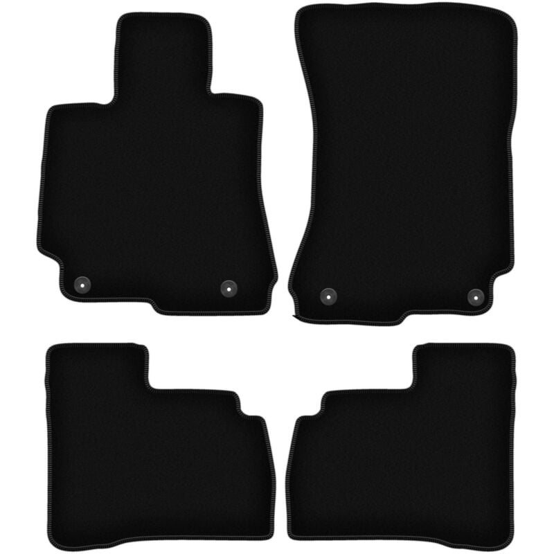 foto del prodotto tappetini basic in velluto nero per mercedes w221 classe s berlina corta 2005 2013 