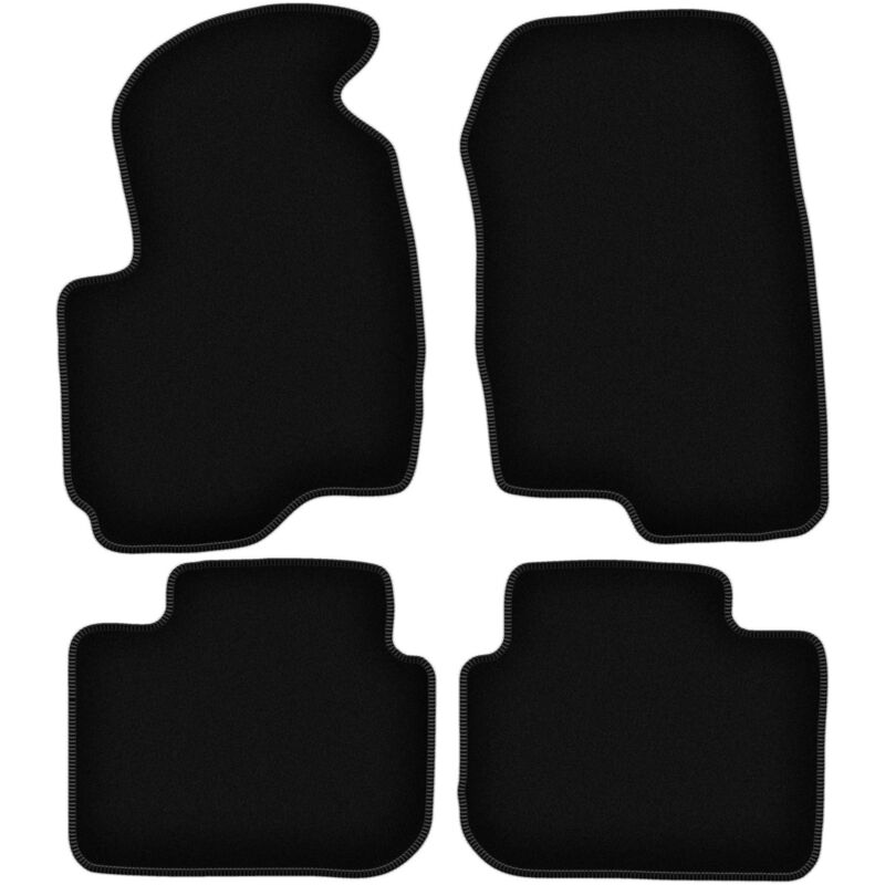 foto del prodotto tappetini basic in velluto nero per mitsubishi colt vii hatchback 2004 2008 