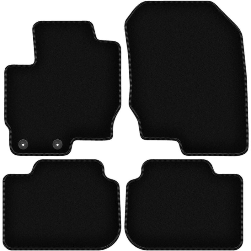 foto del prodotto tappetini basic in velluto nero per mitsubishi colt vii hatchback 2008 2012 
