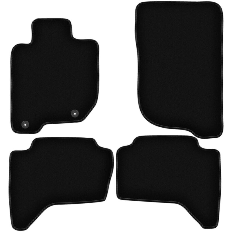foto del prodotto tappetini basic in velluto nero per mitsubishi l200 iv pick up 2006 2015 