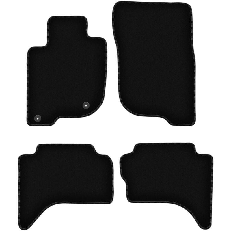 foto del prodotto tappetini basic in velluto nero per mitsubishi l200 v off road 2015 
