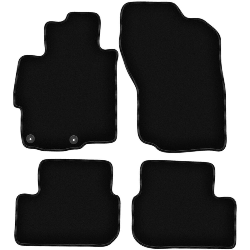 foto del prodotto tappetini basic in velluto nero per mitsubishi lancer viii cy berlina, sportback 2007 2016 