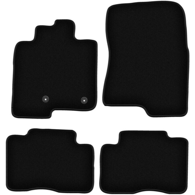 foto del prodotto tappetini basic in velluto nero per mitsubishi pajero iv corto 2006 2018 