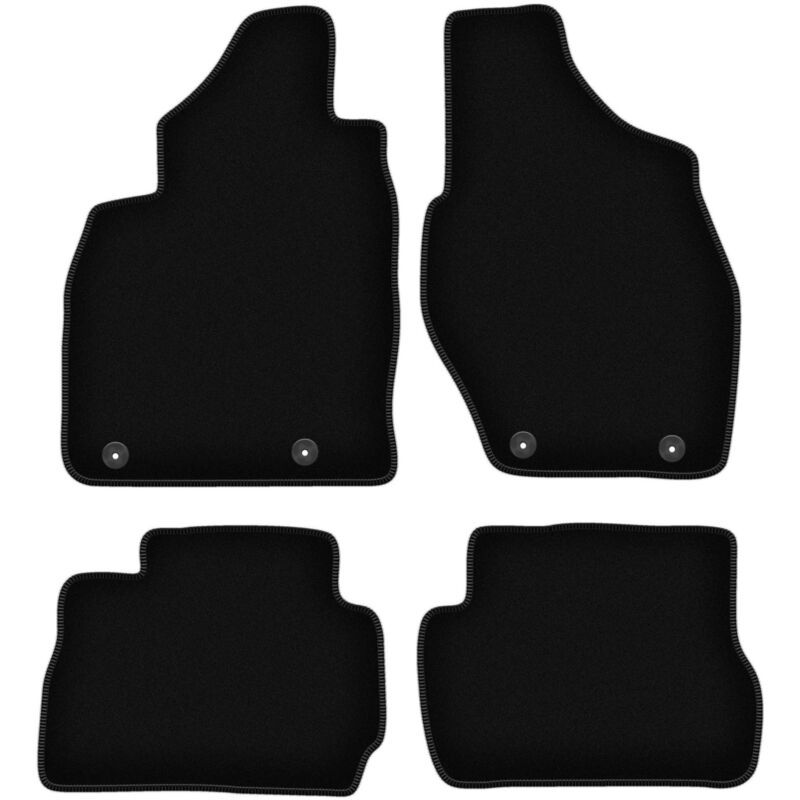 foto del prodotto tappetini basic in velluto nero per mitsubishi pajero pinin suv 1999 2006 