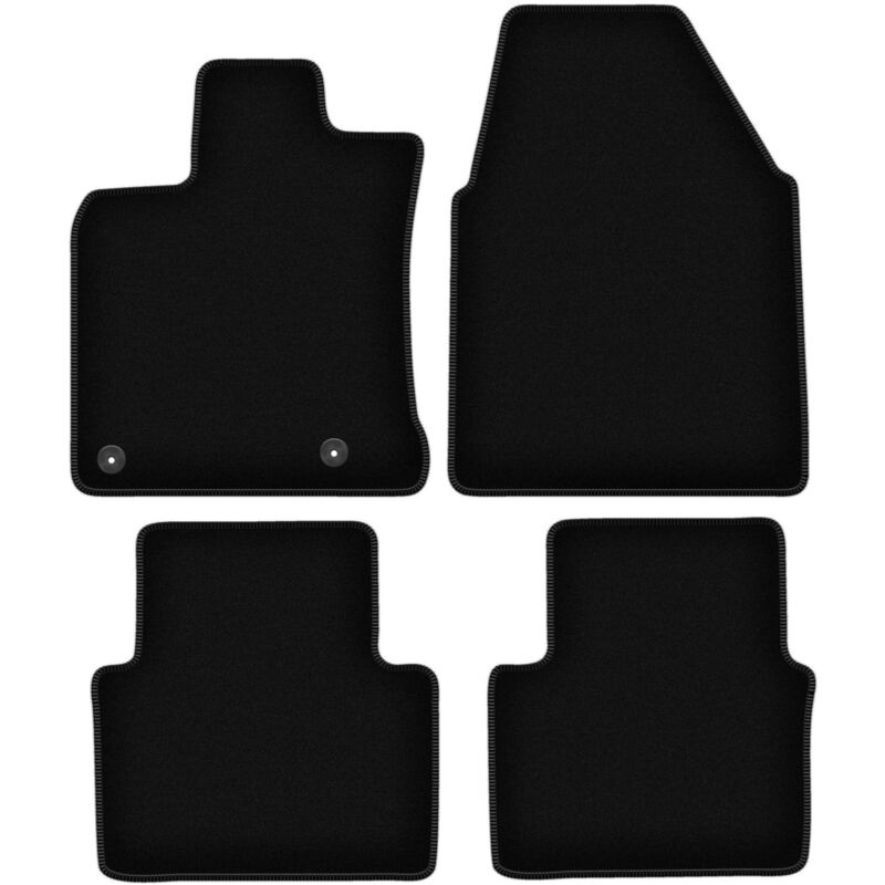 foto del prodotto tappetini basic in velluto nero per nissan qashqai i j10 largo crossover 2007 2013 