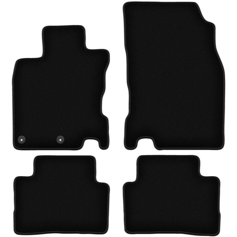 foto del prodotto tappetini basic in velluto nero per nissan qashqai ii j11 crossover 2013 