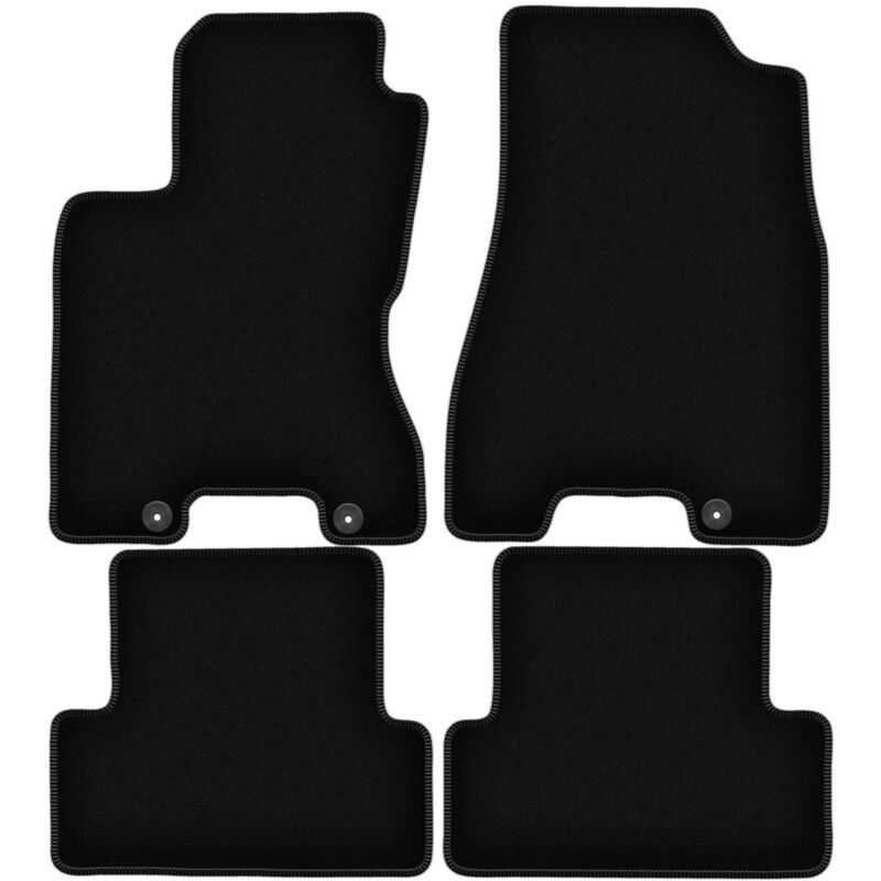 foto del prodotto tappetini basic in velluto nero per nissan x trail ii t31 suv 2007 2014 