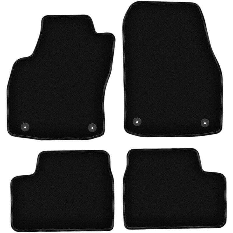 foto del prodotto tappetini basic in velluto nero per opel astra h berlina, hatchback, station wagon, twintop, cabrio, coup 2003 2010 