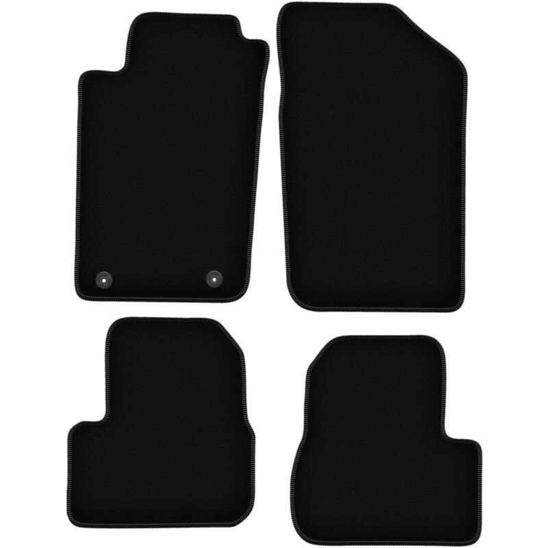 foto del prodotto tappetini basic in velluto nero per peugeot 206 hatchback, sw, station wagon, cc, cabrio 1998 2010 
