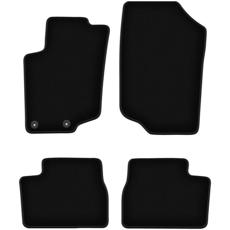foto del prodotto tappetini basic in velluto nero per peugeot 207 sw, station wagon, hatchback 2006 2012 