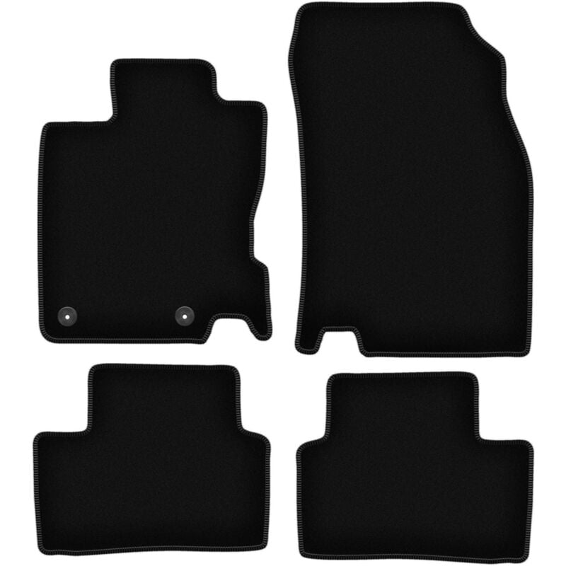 foto del prodotto tappetini basic in velluto nero per renault kadjar suv 2015 