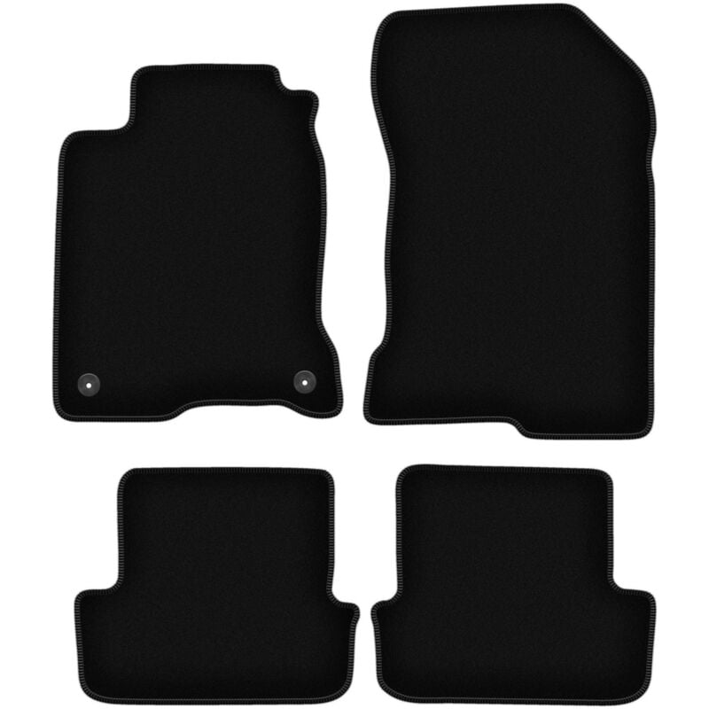 foto del prodotto tappetini basic in velluto nero per renault laguna iii coup 2007 2015 