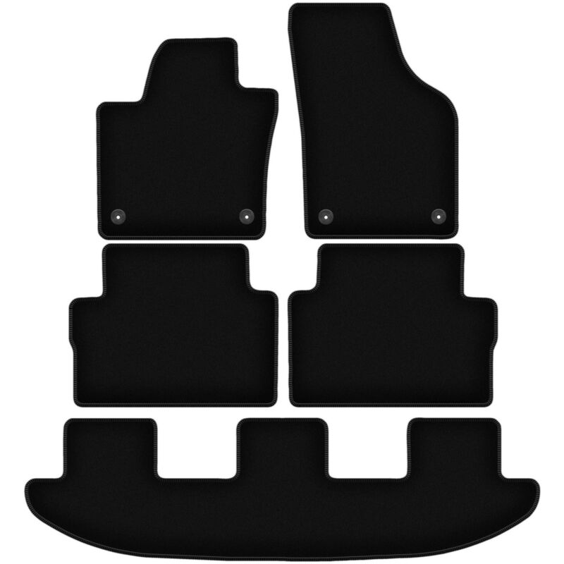 foto del prodotto tappetini basic in velluto nero per seat alhambra ii monovolume 2010 