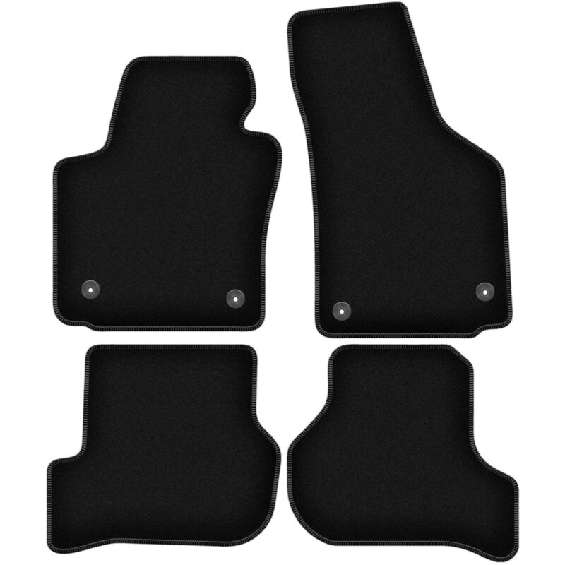 foto del prodotto tappetini basic in velluto nero per seat leon ii hatchback 2005 2012 