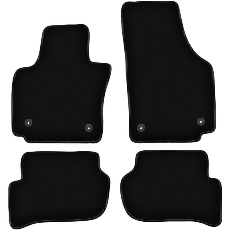 foto del prodotto tappetini basic in velluto nero per seat toledo iii monovolume 2004 2012 