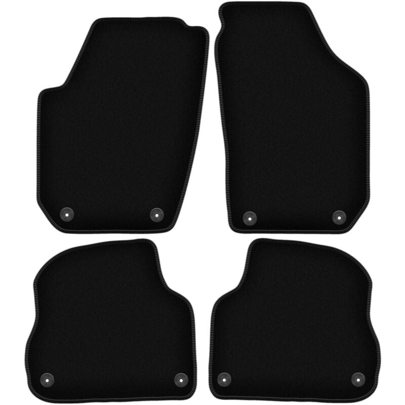 immagine 0 del prodotto tappetini basic in velluto nero per skoda fabia ii hatchback, station wagon 2007 2014 