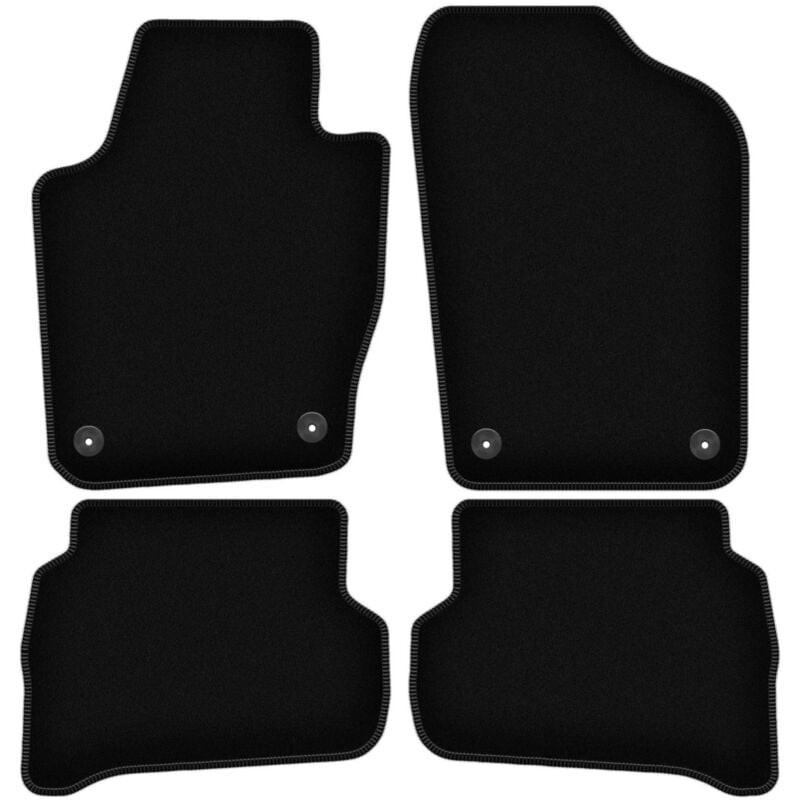 foto del prodotto tappetini basic in velluto nero per skoda fabia iii hatchback, station wagon 2014 