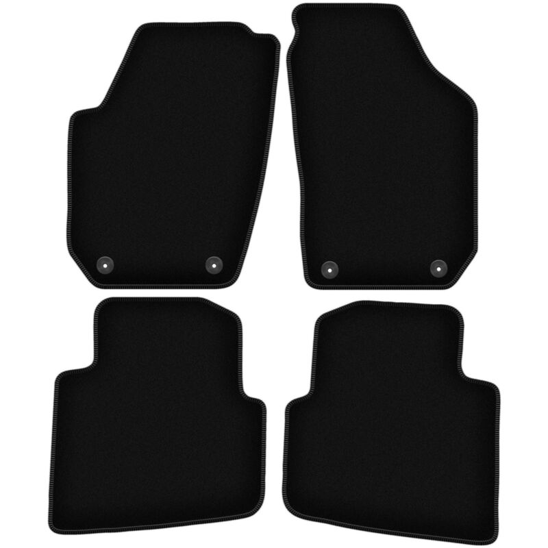 foto del prodotto tappetini basic in velluto nero per skoda praktik kombivan 2006 2015 