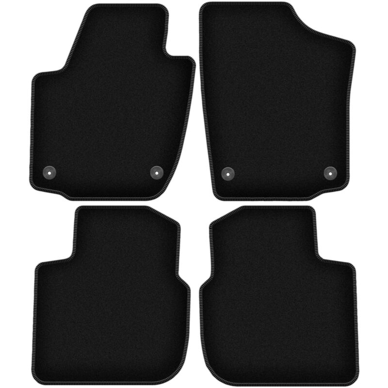 foto del prodotto tappetini basic in velluto nero per skoda rapid liftback, berlina, spaceback, station wagon 2013 2019 