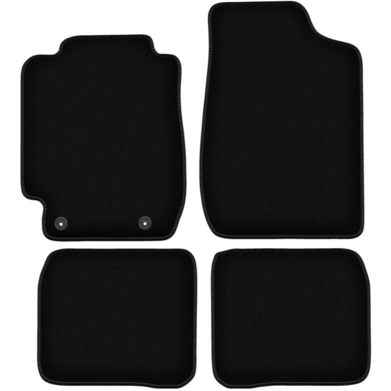 foto del prodotto tappetini basic in velluto nero per toyota corolla e10 hatchback, station wagon, berlina 1992 1997 