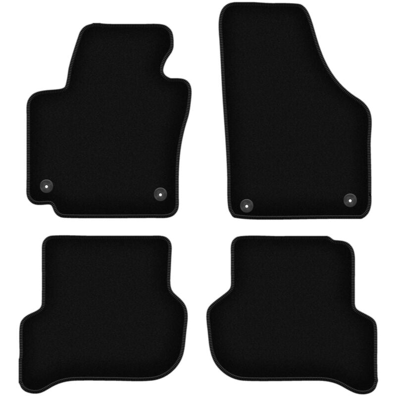 foto del prodotto tappetini basic in velluto nero per volkswagen golf plus minivan 2005 2014 