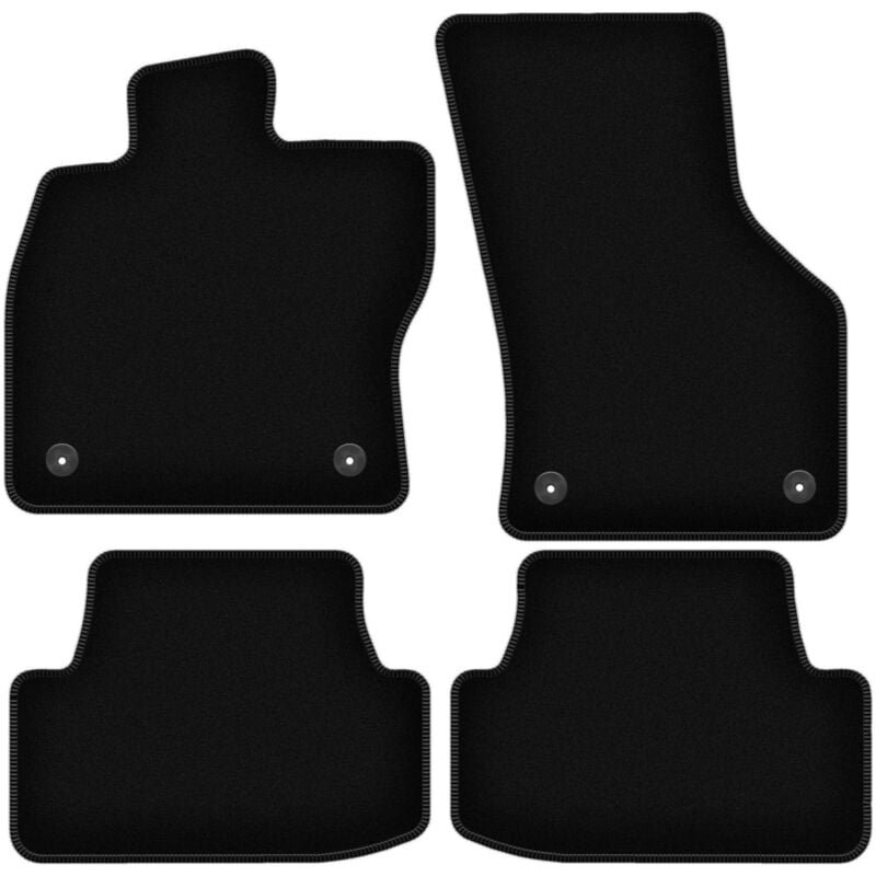 foto del prodotto tappetini basic in velluto nero per volkswagen golf vii alltrack, hatchback, station wagon, variant 2012-