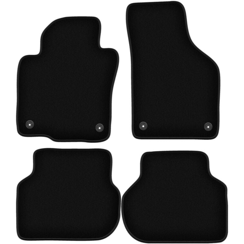 foto del prodotto tappetini basic in velluto nero per volkswagen jetta vi berlina, station wagon, variant 2010 2018 