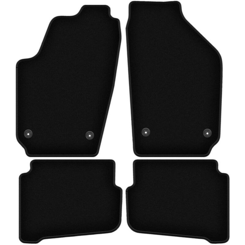 foto del prodotto tappetini basic in velluto nero per volkswagen polo iv 9n hatchback 2001 2009 