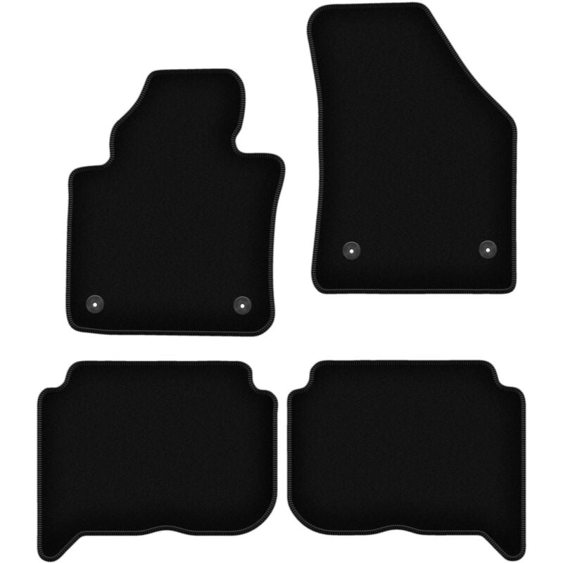 foto del prodotto tappetini basic in velluto nero per volkswagen touran i 2fl monovolume 2010 