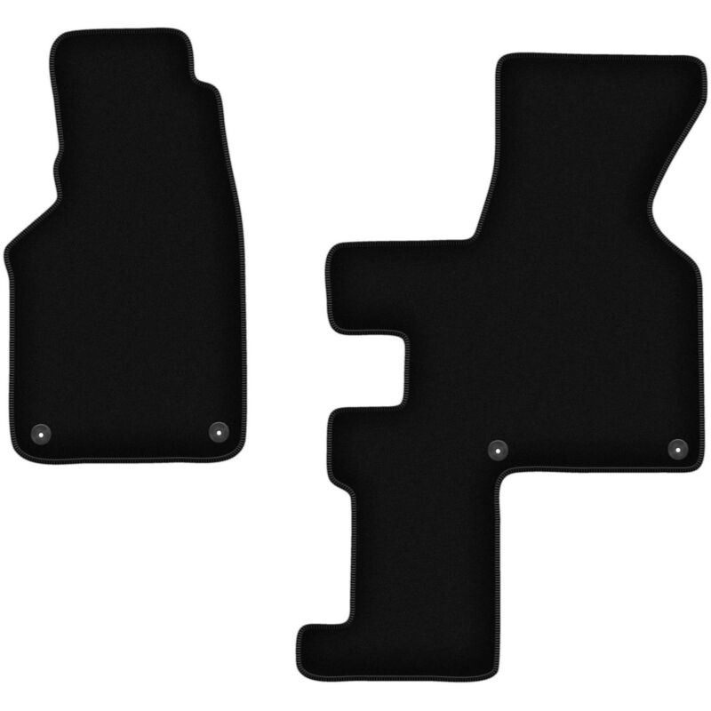 foto del prodotto tappetini basic in velluto nero per volkswagen transporter t4 caravelle manuale 1993 2001 