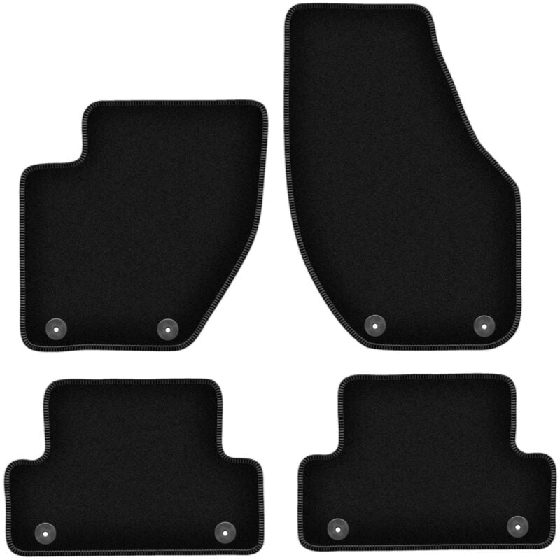 foto del prodotto tappetini basic in velluto nero per volvo v40 ii station wagon, cross country 2012 