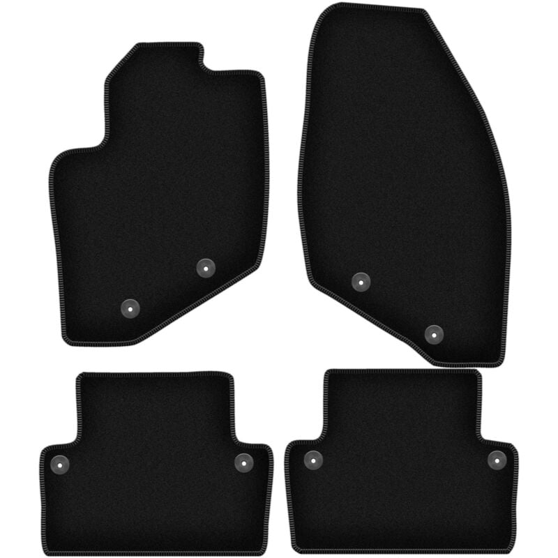 foto del prodotto tappetini basic in velluto nero per volvo v70 ii station wagon 2000 2007 