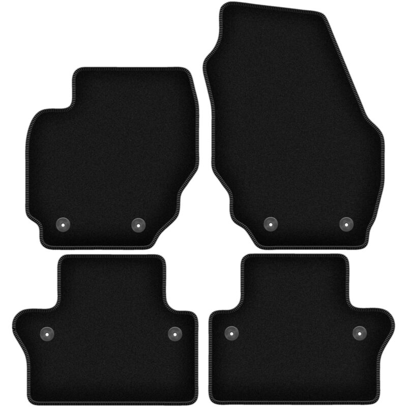 foto del prodotto tappetini basic in velluto nero per volvo xc70 iii station wagon 2007 2016 
